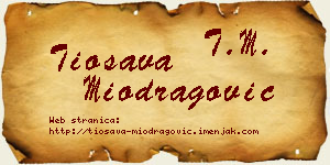Tiosava Miodragović vizit kartica